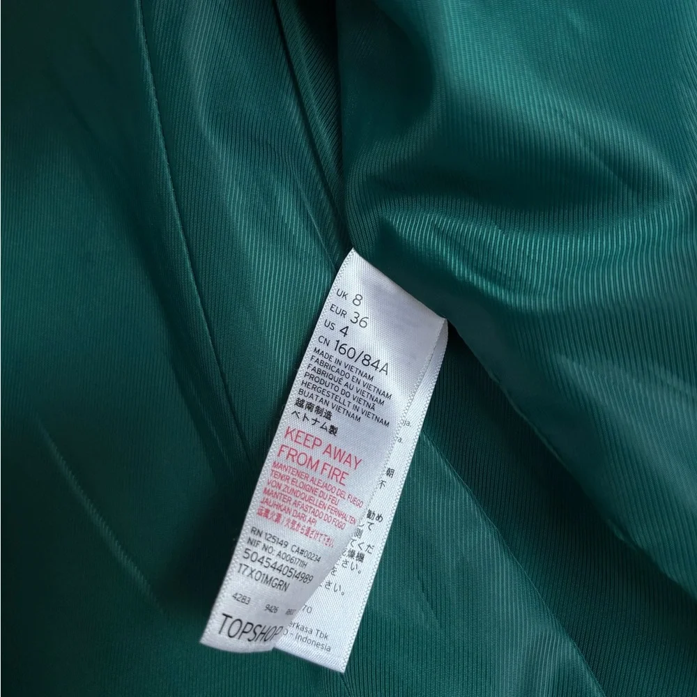 Topshop Green Blazer Jacket - Picture 7 of 10